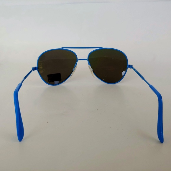 (NWT) Vintage 90's Kids Aviator Metal Sport Sunglasses (R.Blue) - Picture 3 of 4